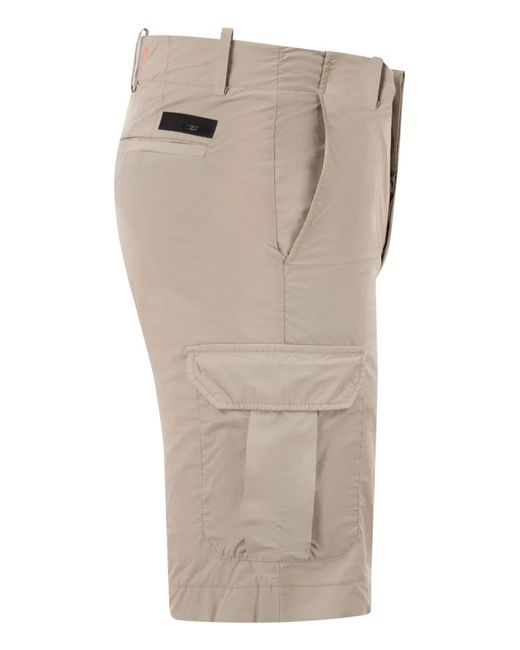 Rrd Gray Stretch Technical Cargo Bermuda Shorts for men