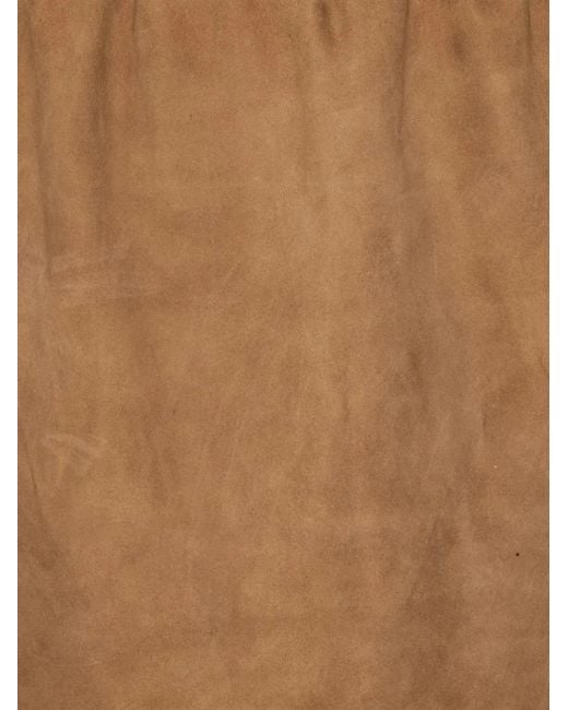 ROTATE BIRGER CHRISTENSEN Brown Suede Mini Skirt