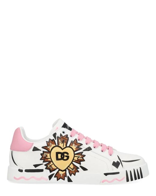 Dolce & Gabbana White Dolce & Gabbana Leather Italian Sneaker