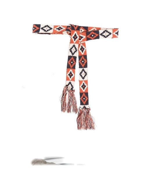 Pierre Louis Mascia White Printed Silk Belt