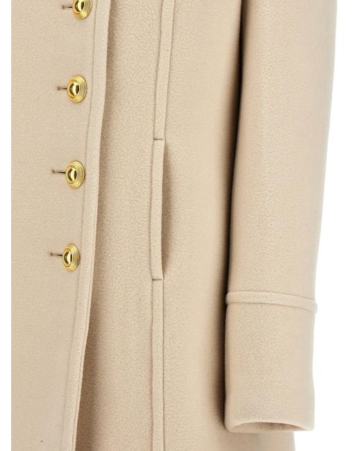 Tom Ford Natural Single-Breasted Wool Coat