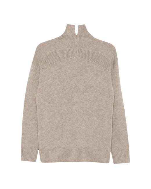 SEVENTY VENEZIA Natural High-Neck Knitted Sweater