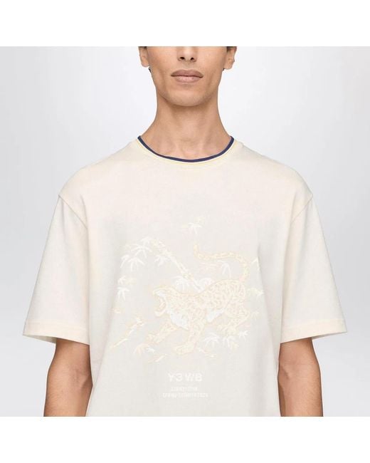 Adidas White Ivory Cotton Jersey Tshirt