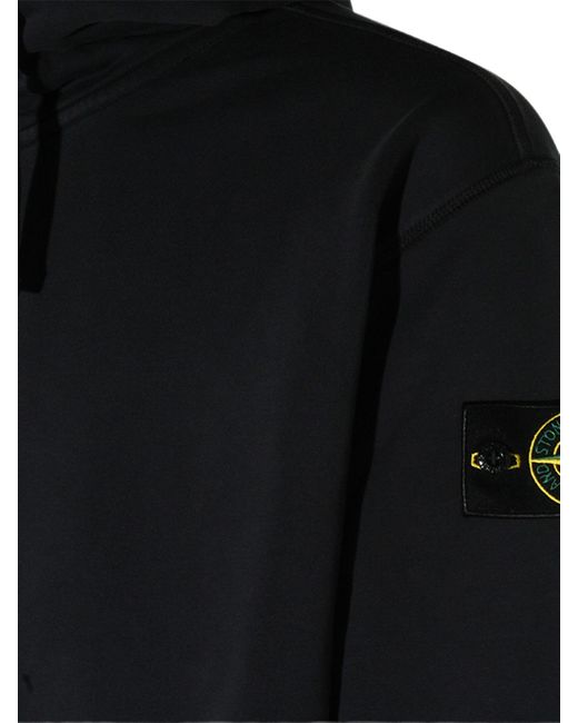 Stone Island Black Hoodie Sweater for men