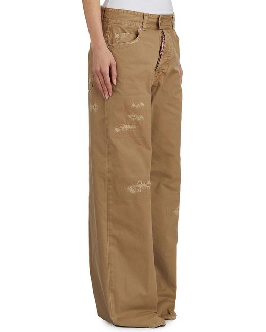 DSquared² Natural 9 To 5 Cotton Pants