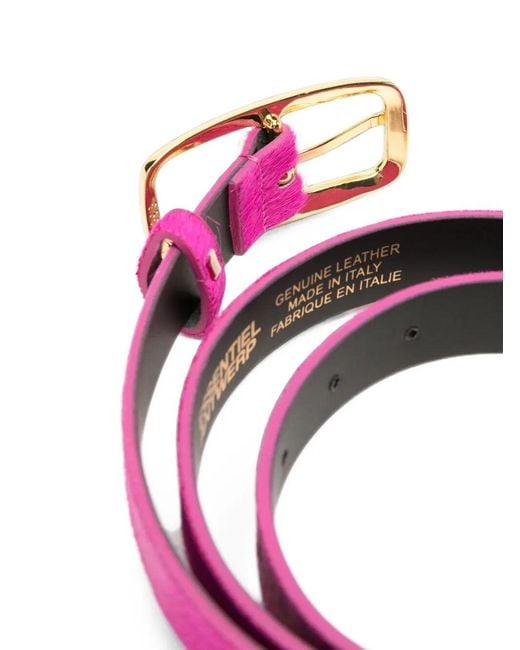 Essentiel Antwerp Pink "Klub" Leather Thin Belt