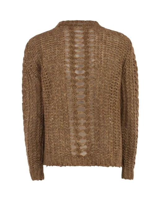 Herno Brown Crew Neck Knitted Jumper
