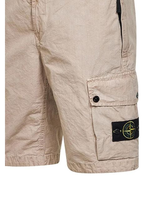 Stone Island Natural Shorts for men