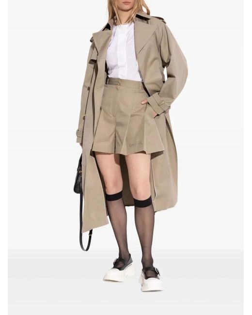 McQueen Natural Double-Breasted Trench Coat