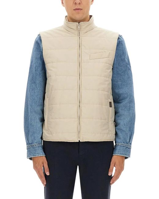 Fay Blue Quilted Vest for men