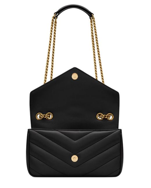 Saint Laurent Black 'loulou' Small Shoulder Bag