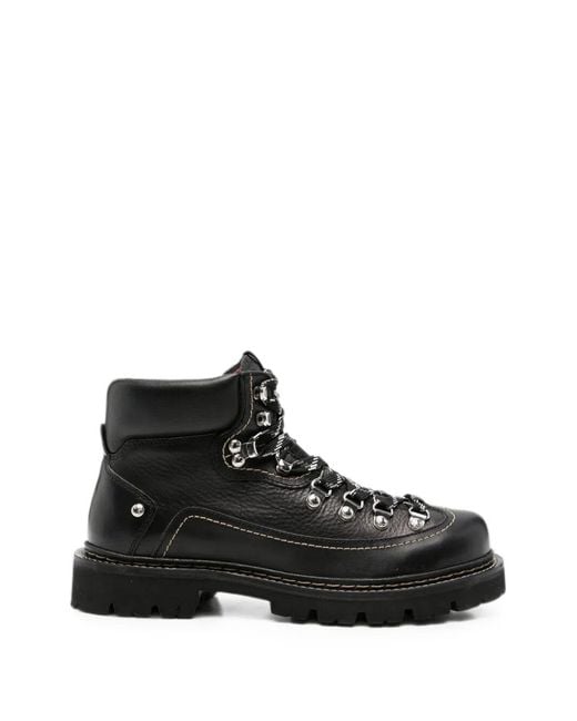DSquared² Black Canadian Ankle Boots for men