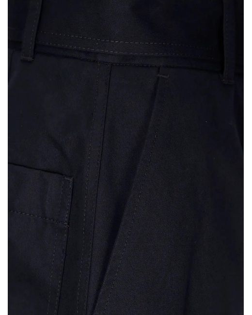 Studio Nicholson Blue Belted Round Leg Pant