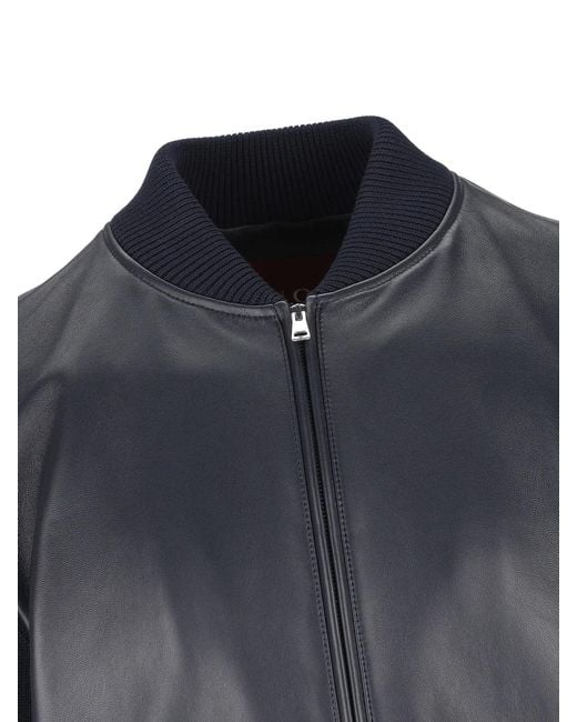 Gucci Black Leather Panelled Jacket for men