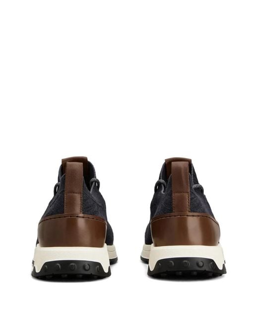 Tod's Black Leather Flat Shoes for men