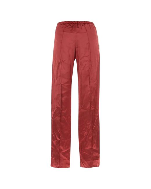 Palm Angels Red Tyrian Viscose Pant