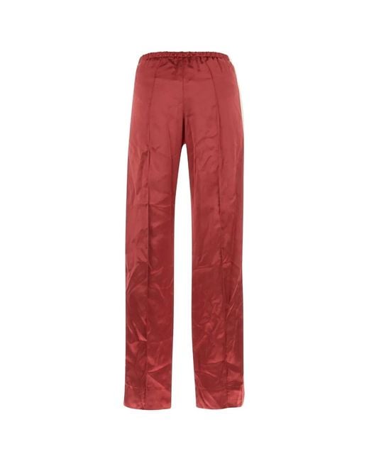 Palm Angels Red Tyrian Viscose Pant
