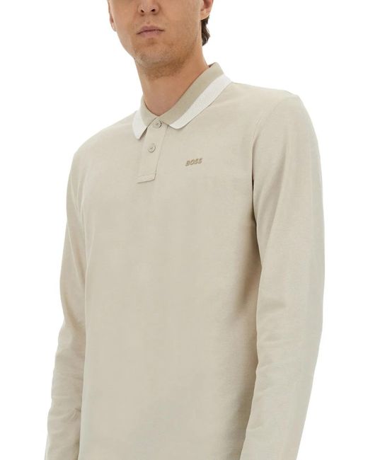 Boss Natural Polo Shirt Peoxfordlong for men