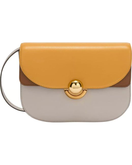 Furla Black Tone Clasp Bag