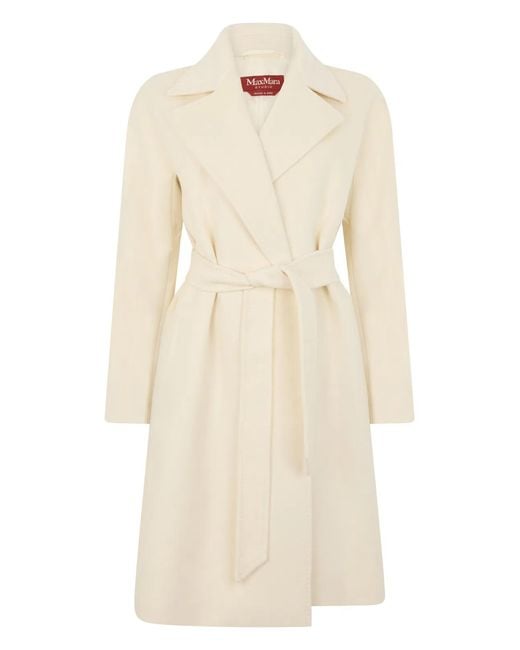Max Mara Natural Coat With Adjustable Belt