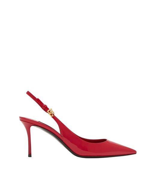 Dolce & Gabbana Pink Dolce & Gabbana Patent Leather Slingback Pumps