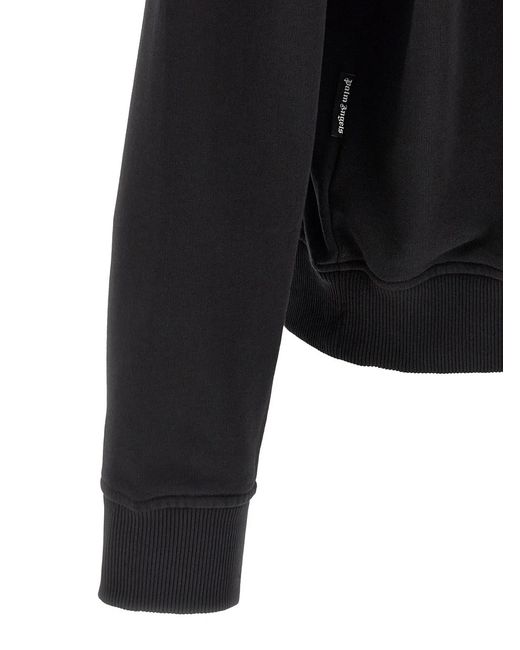 Palm Angels Black 'Back Curved Logo' Sweatshirt for men