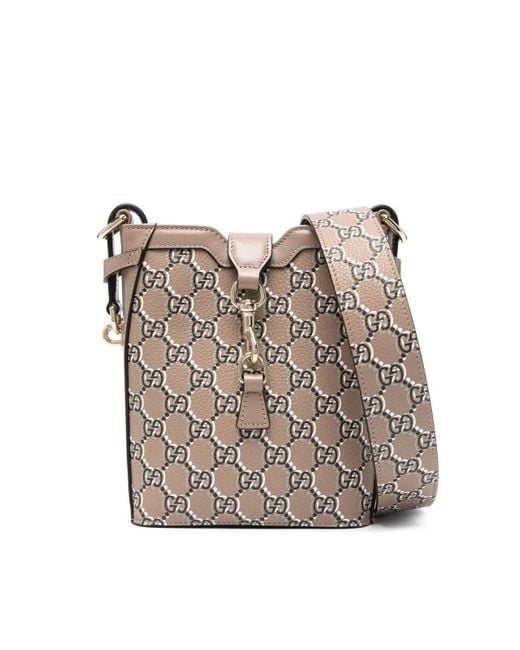 Gucci Gray Gg Shadow Mini Bucket Bag