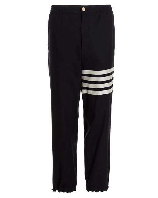 Thom Browne Black 'Bar' Trousers for men