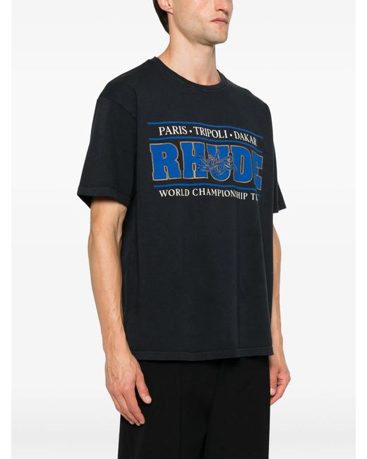 Rhude Blue Chrono Tee for men