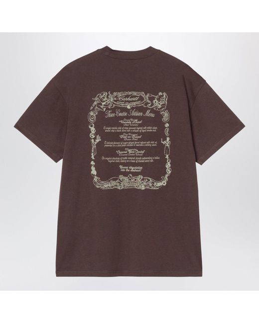 Carhartt Brown Chez Wip Palisander Cotton Tshirt for men