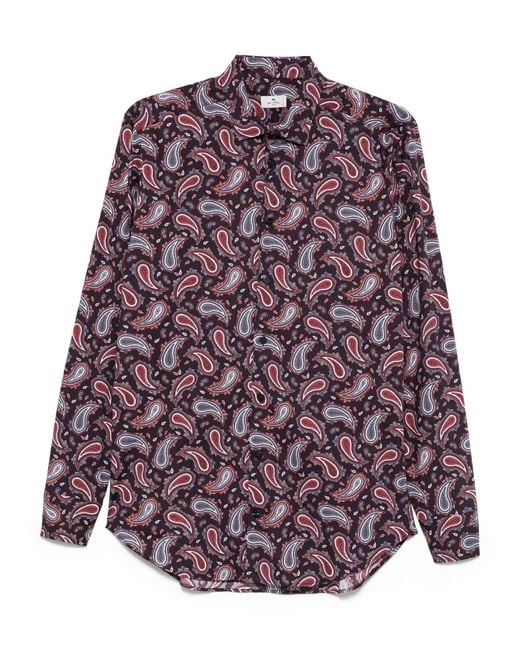 Etro Purple Shirt Formal for men