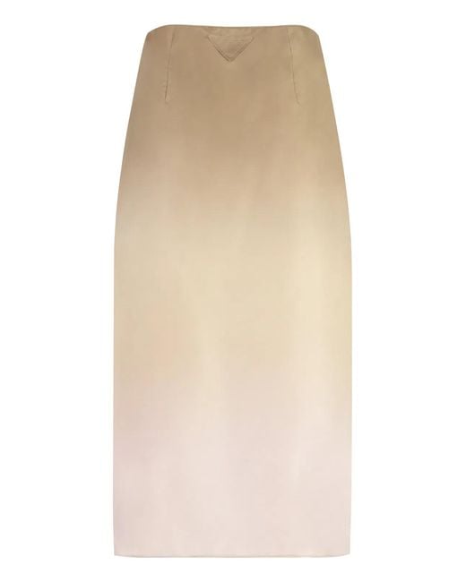 Prada Natural Silk Skirt