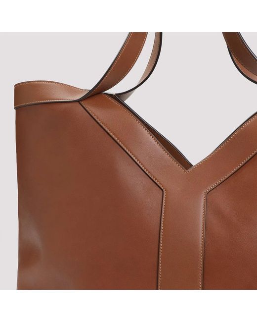 Saint Laurent Brown Y Leather Tote Bag for men