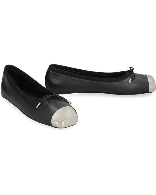 McQueen Black Punk Ballet Flats