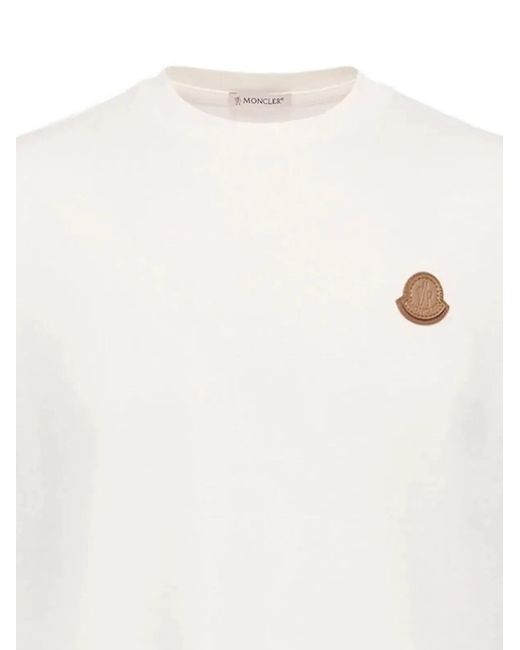 Moncler White Ss T Shirt for men