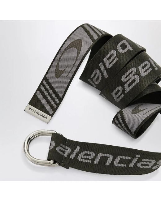 Balenciaga Metallic Dring Belt With Loop Sports Icon Motif for men