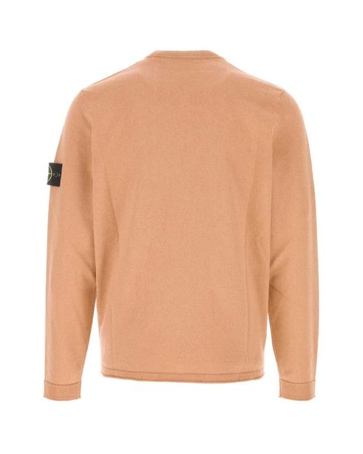 Stone Island White Creneck for men