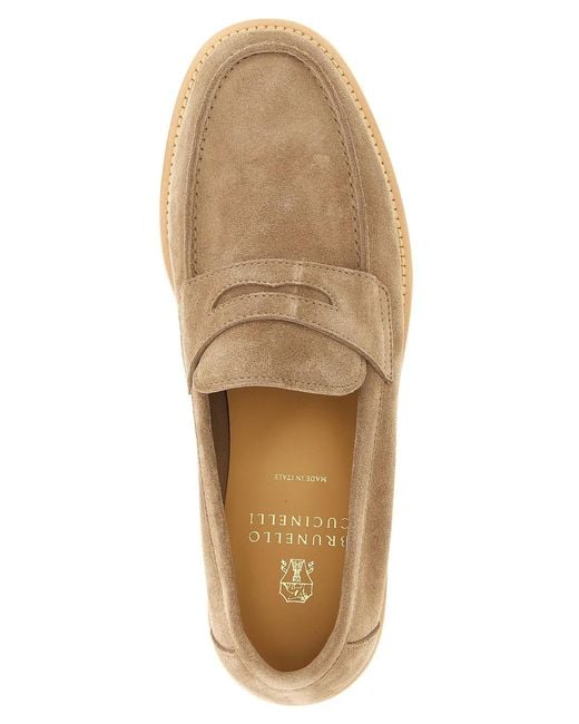 Brunello Cucinelli Brown 'Penny Loafer Light' Loafers for men