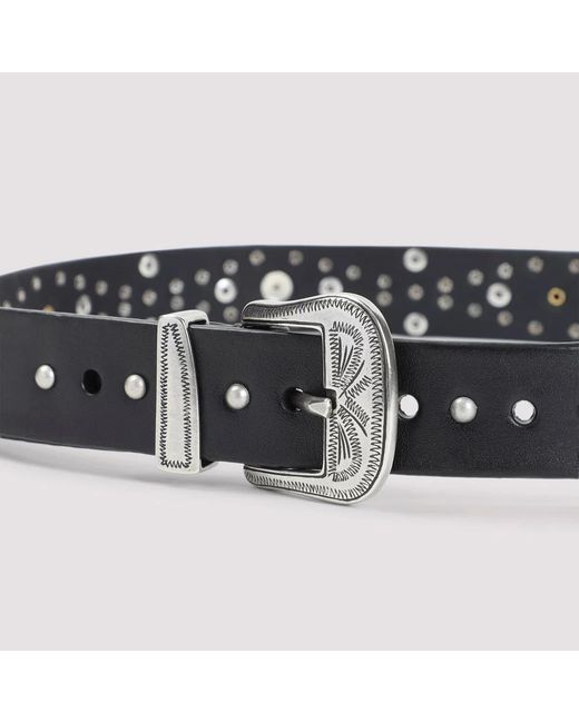 Golden Goose Deluxe Brand Black Cow Leather Studded Belt