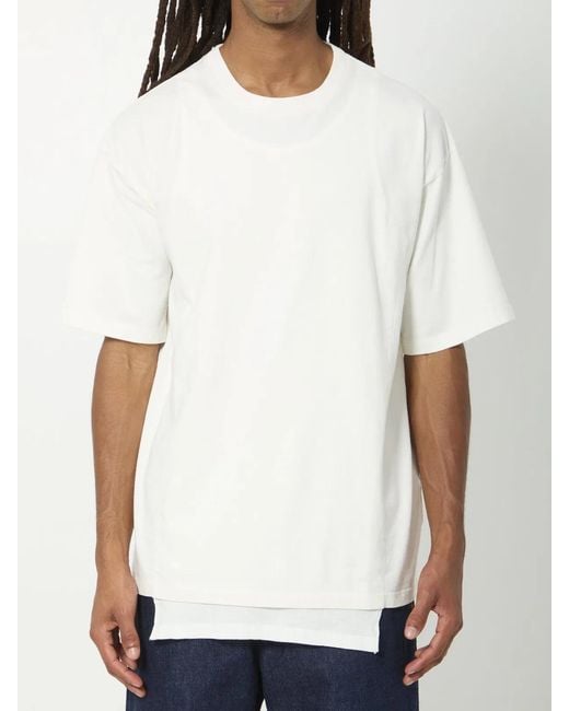 Maison Margiela White Double-Layer T-Shirt for men