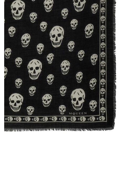 McQueen Black "Skull" Scarf