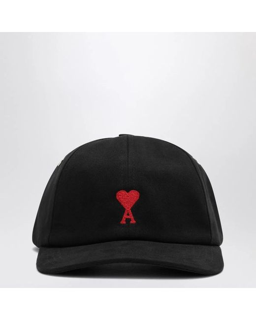 AMI Black Baseball Cap With Logo for men