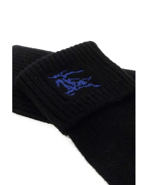 Burberry Black Burberry Leather Gloves