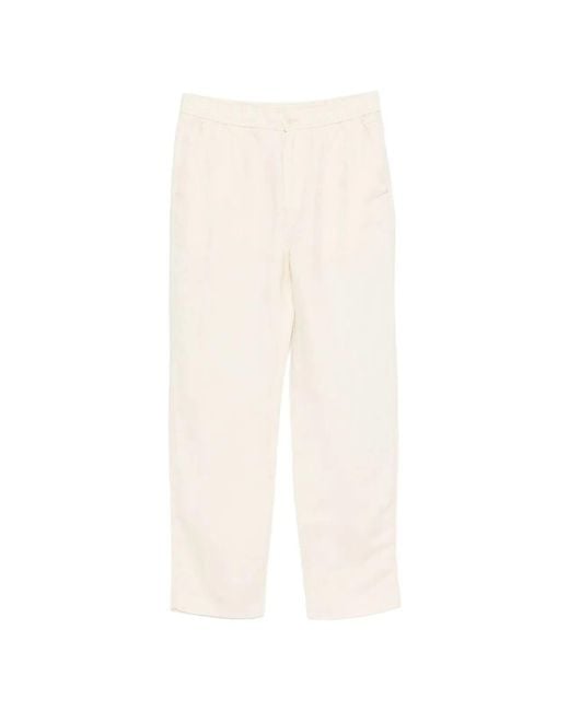 Lacoste White Elasticated Trousers for men