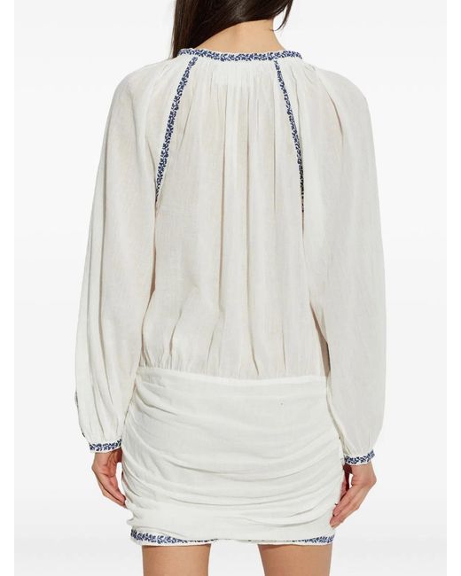 Isabel Marant White Ludy Ecru Cotton Dresses