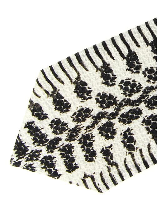 Tom Ford White 'Snake Print Tie' Tie for men
