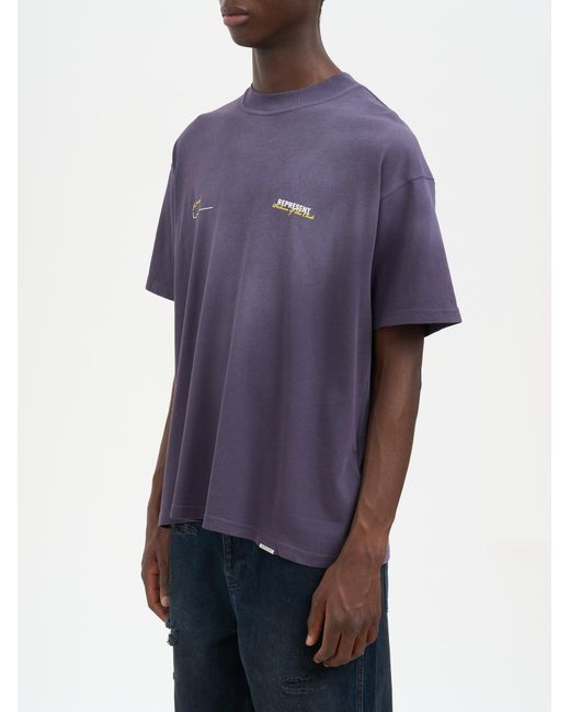 Represent Purple T-Shirt Patron Of The Club for men