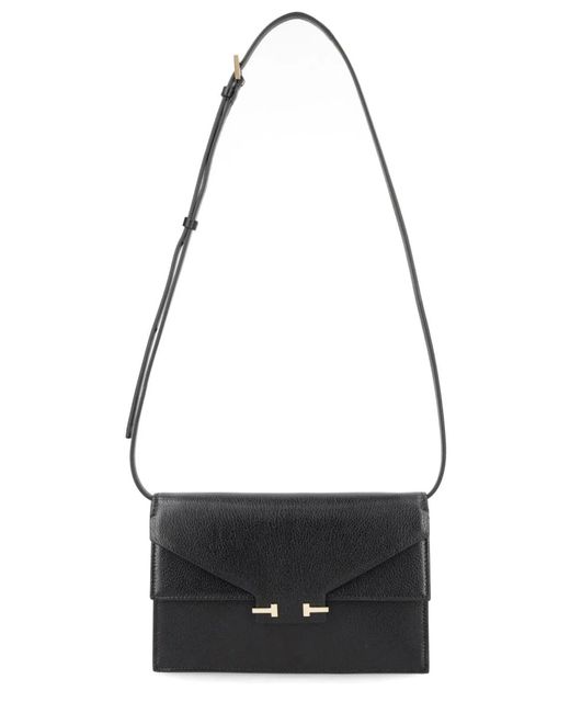 Tom Ford Black Leather Shoulder Bag