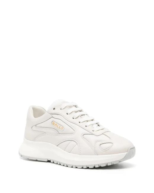 Bally White Calf Leather Sneakers for men