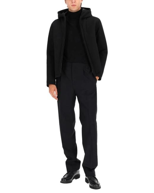Herno Black 3-Layer Scuba Jacket for men